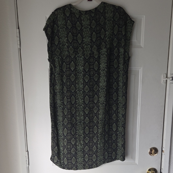 Anthropologie Snake Pattern Olive and Black Mini Dress - Picture 5 of 5